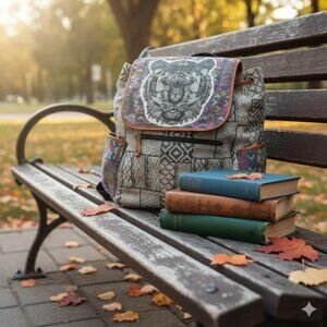 Canvas backpack purse